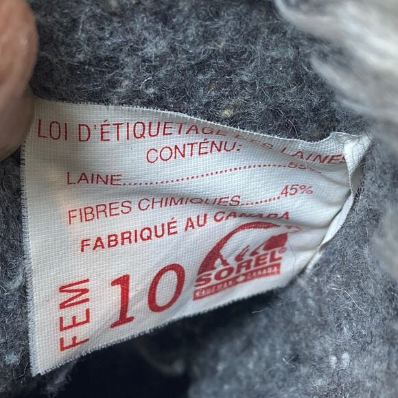 Sorel Manitou Winter Boots Insulated Waterproof Women Size 10 - Picture 10 of 15